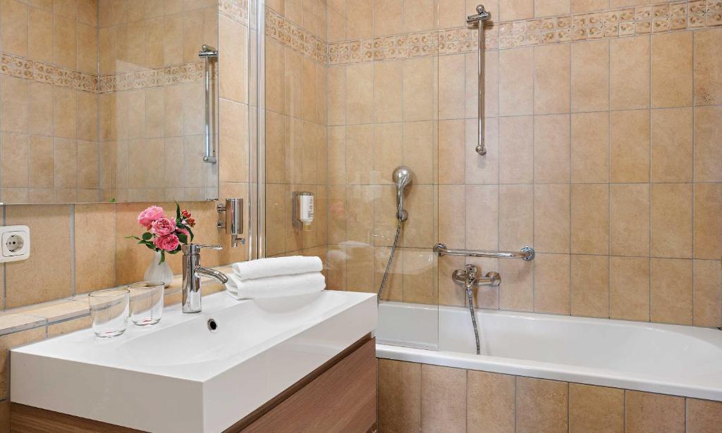 Koupelna v ubytování Hotel Liebl