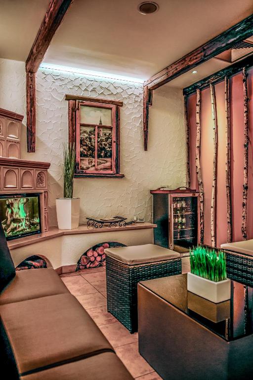 Posezení v ubytování Hotel Blauer Engel
