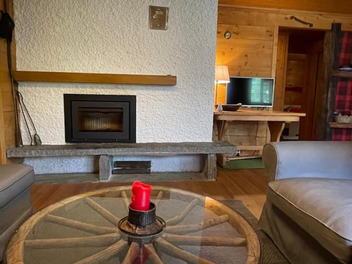 TV a/nebo společenská místnost v ubytování Chalet Singlinaz