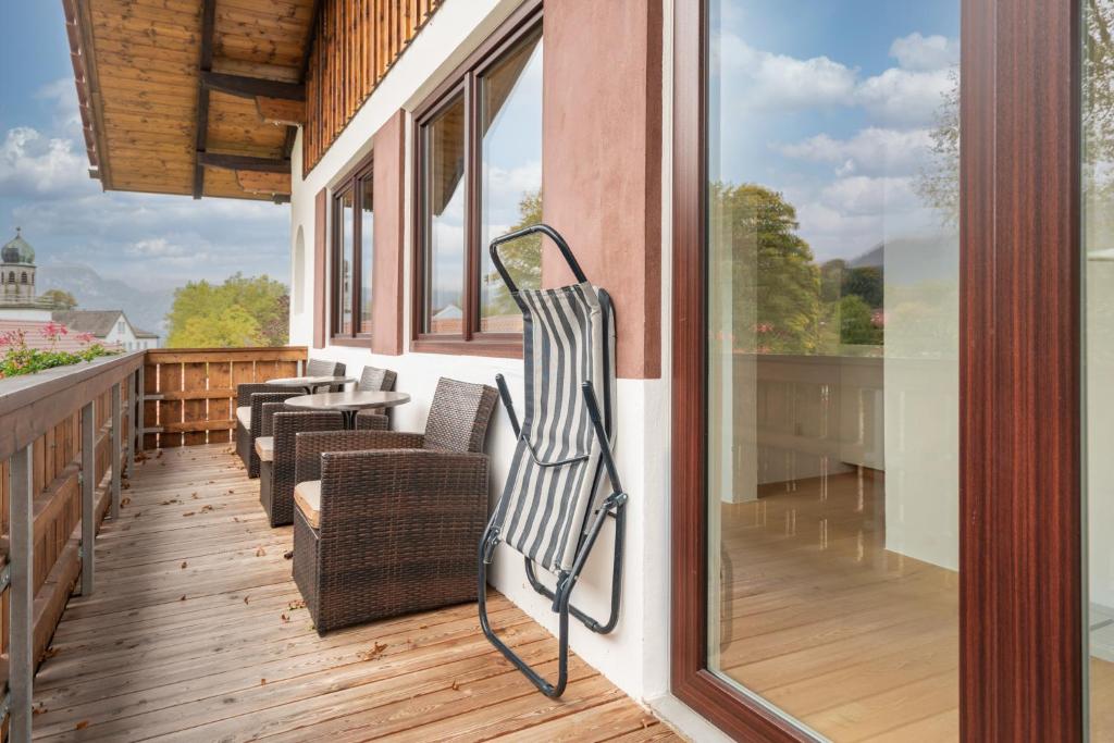 Balkón nebo terasa v ubytování Gästehaus Kochelsee