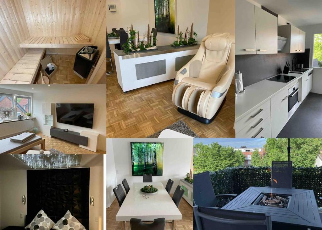 Kuchyň nebo kuchyňský kout v ubytování My Home Deluxe Ferienwohnung Sauna