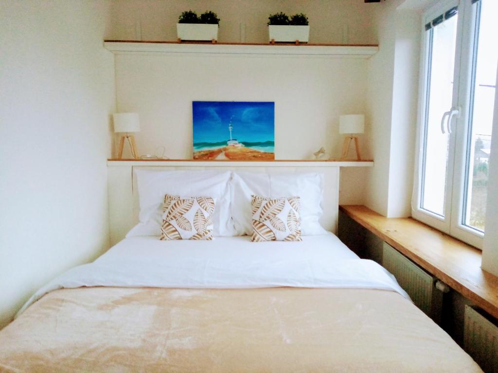 Postel nebo postele na pokoji v ubytování Apartmán Jeseníky