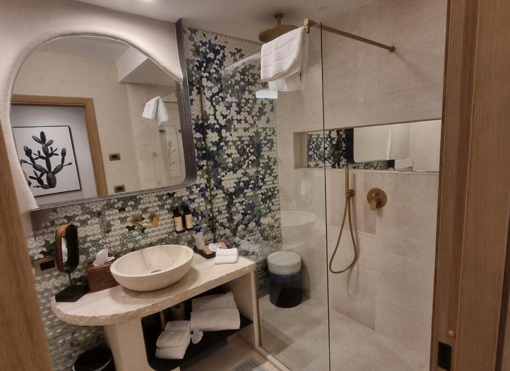 Koupelna v ubytování Hotel delle Rose a Luxury Boutique Hotel