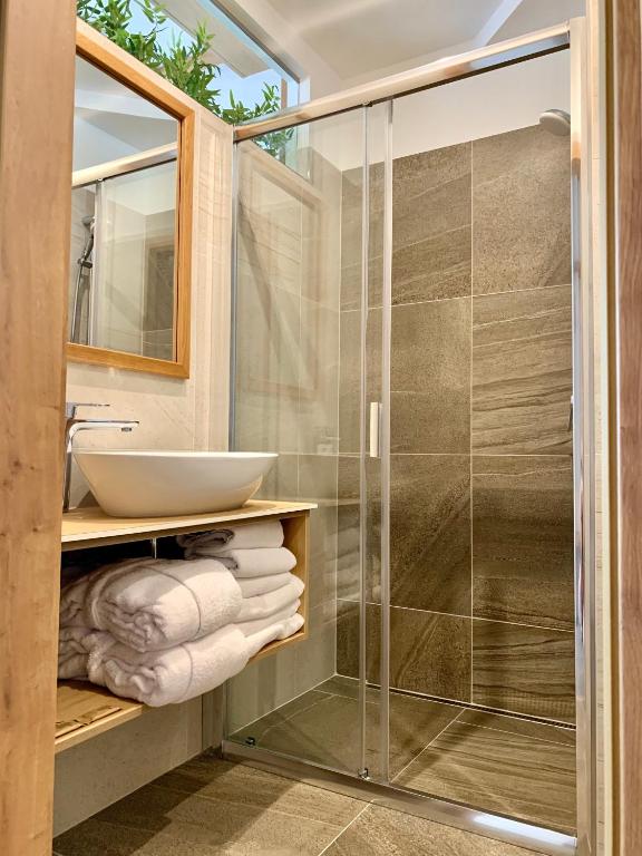 Koupelna v ubytování Hotel Adamantino