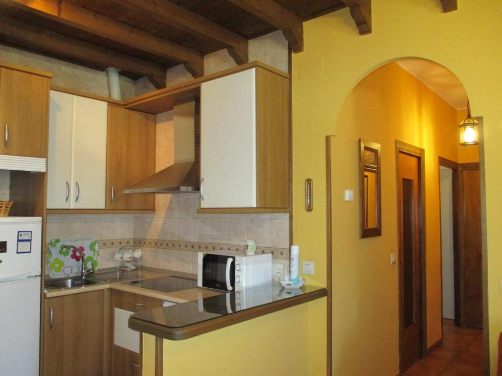 Kuchyň nebo kuchyňský kout v ubytování Casa Rural Fuente Tía Canora