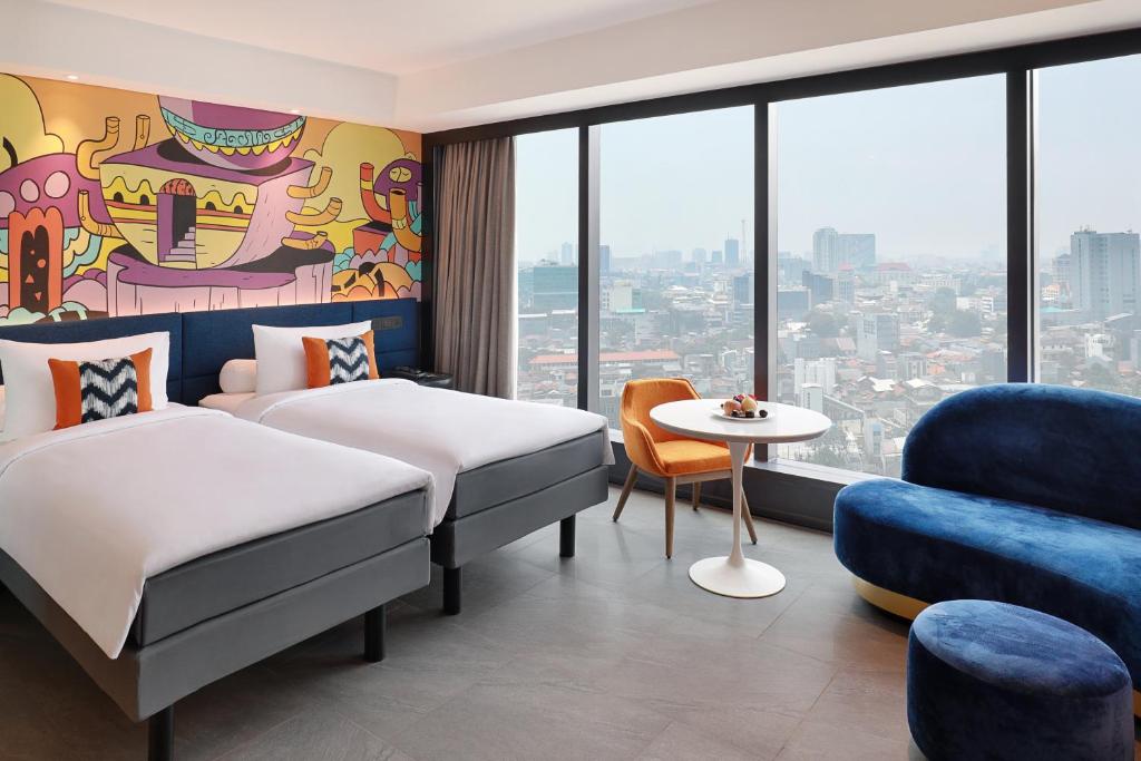 Voodi või voodid majutusasutuse ibis Styles Jakarta Tanah Abang toas