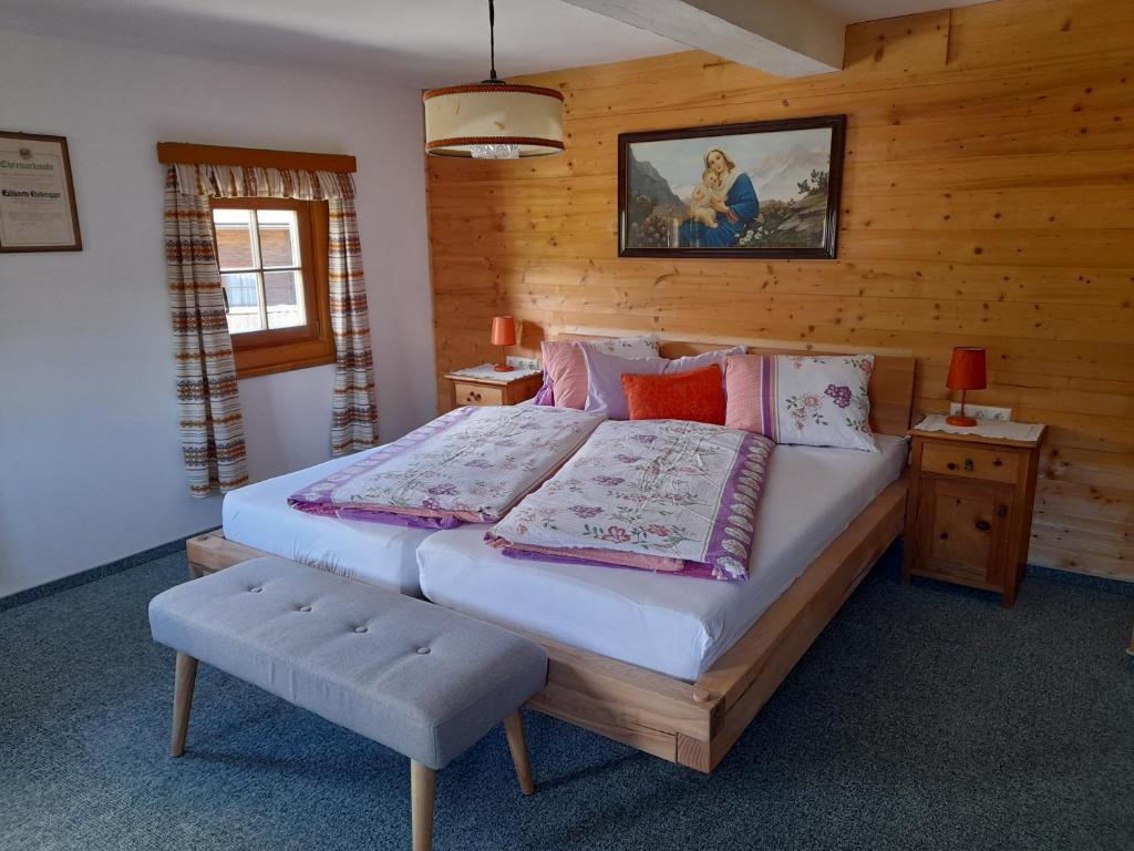 Posteľ alebo postele v izbe v ubytovaní Ferienhaus Grofn