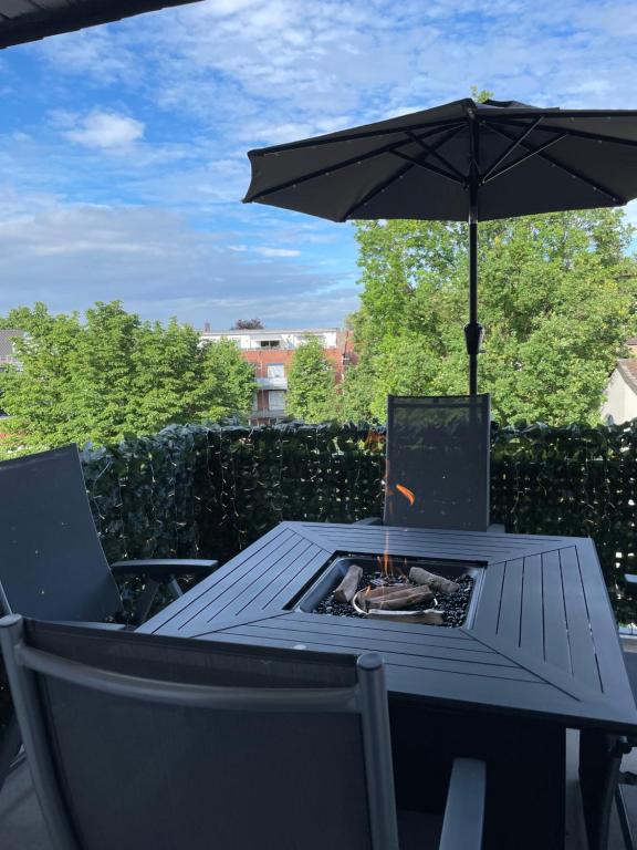Balkón nebo terasa v ubytování My Home Deluxe Ferienwohnung Sauna