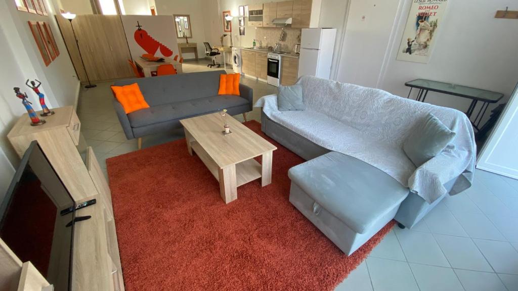 Kuchyň nebo kuchyňský kout v ubytování Patras Romeο House