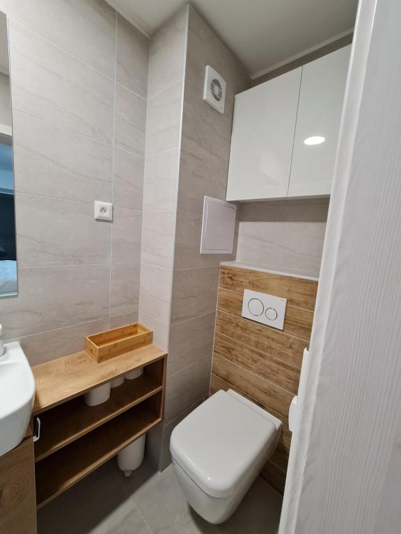 Koupelna v ubytování Apartmány EMA a PETER