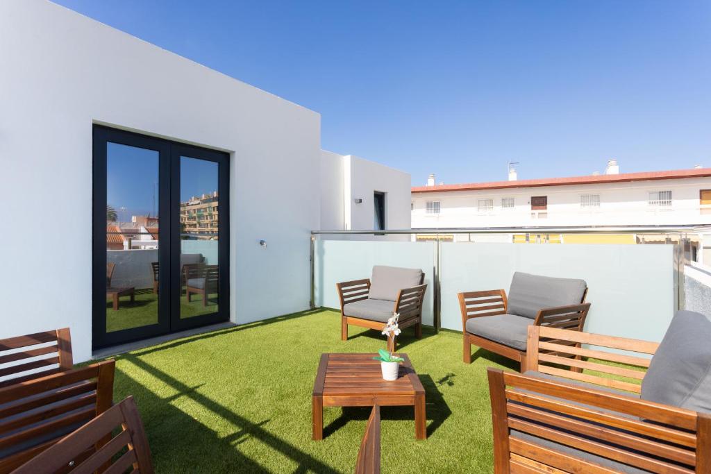 Patio nebo venkovní prostory v ubytování Casa Boissier Ciudad Jardín