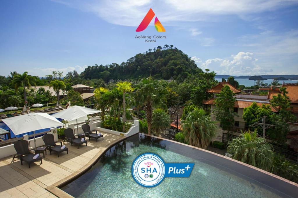 a view of the pool at the resort at Ao Nang Colors Hotel - Aonang Beach in Ao Nang Beach