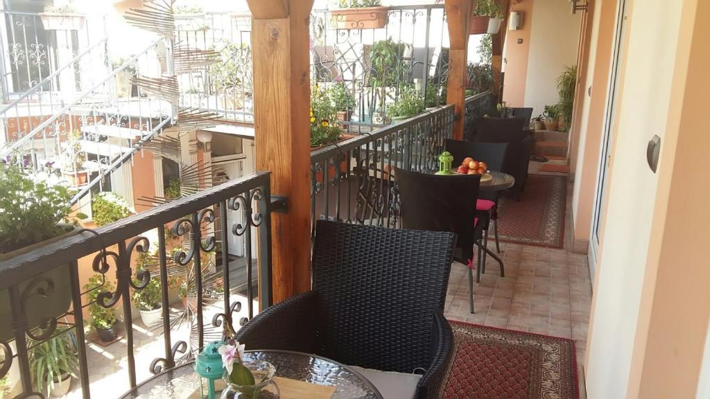 Balkón nebo terasa v ubytování Hotel Isabell Győr