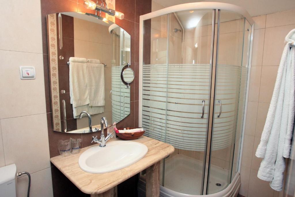 Koupelna v ubytování Hotel Radmilovac