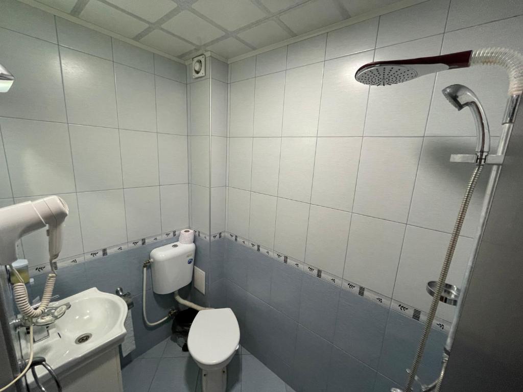 Koupelna v ubytování Hotel Dunav