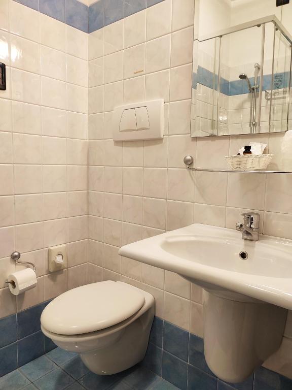 Koupelna v ubytování Hotel Cristallo
