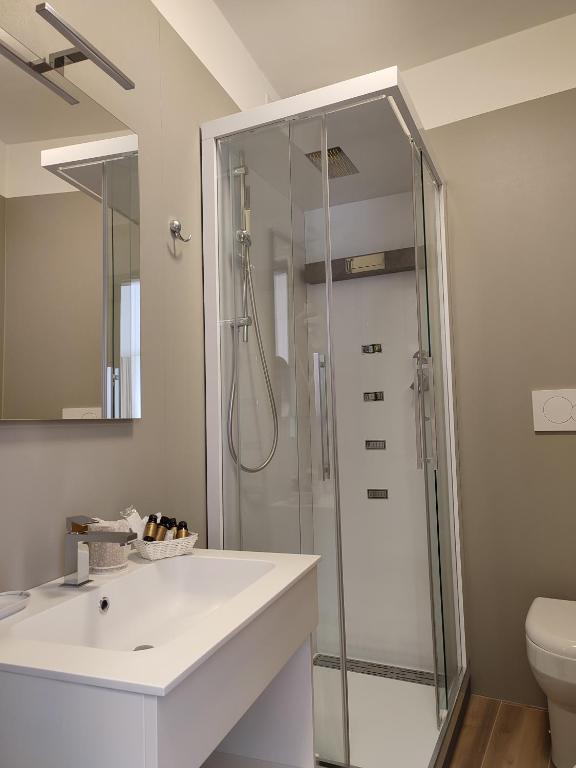 Koupelna v ubytování Hotel Cristallo