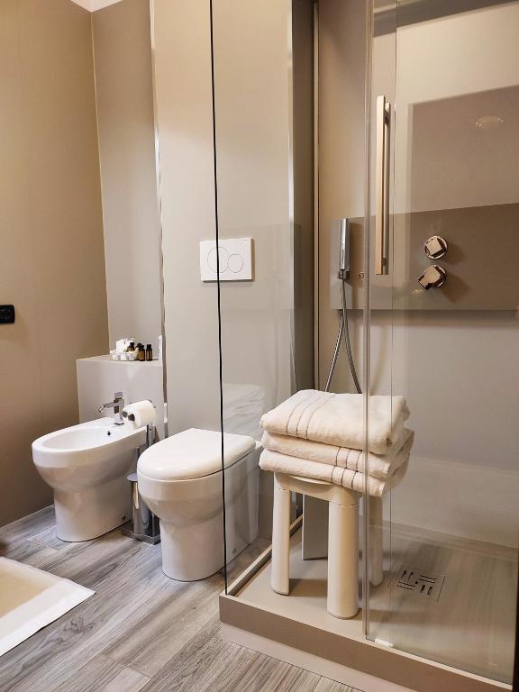 Koupelna v ubytování Hotel Cristallo