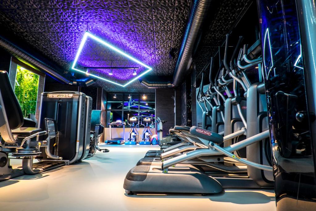 Fitness centrum a/nebo fitness zařízení v ubytování Hotel Arpezos