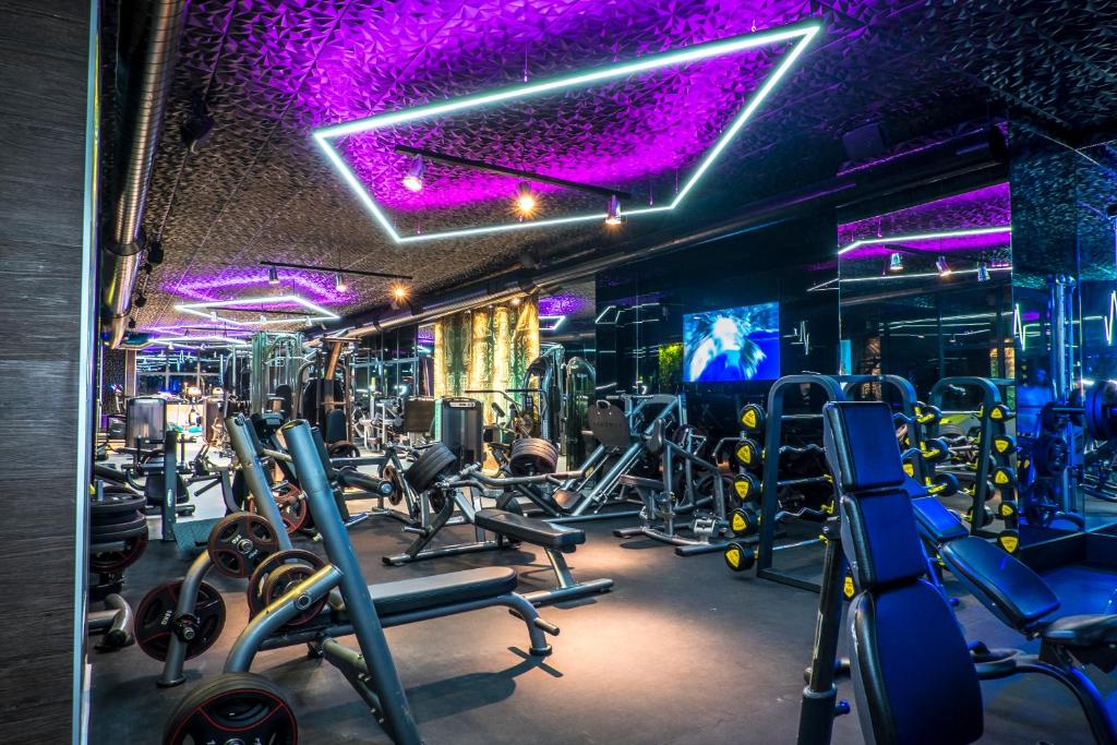 Fitness centrum a/nebo fitness zařízení v ubytování Hotel Arpezos