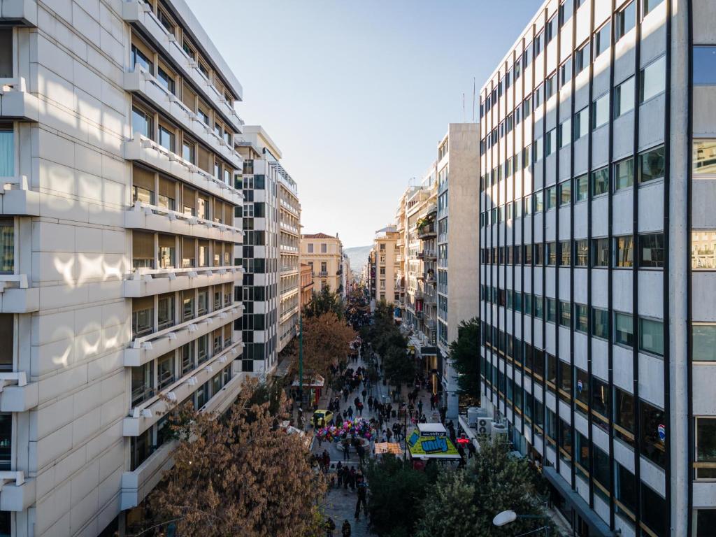 Výhľad na mesto Atény alebo výhľad na mesto priamo z apartmánu