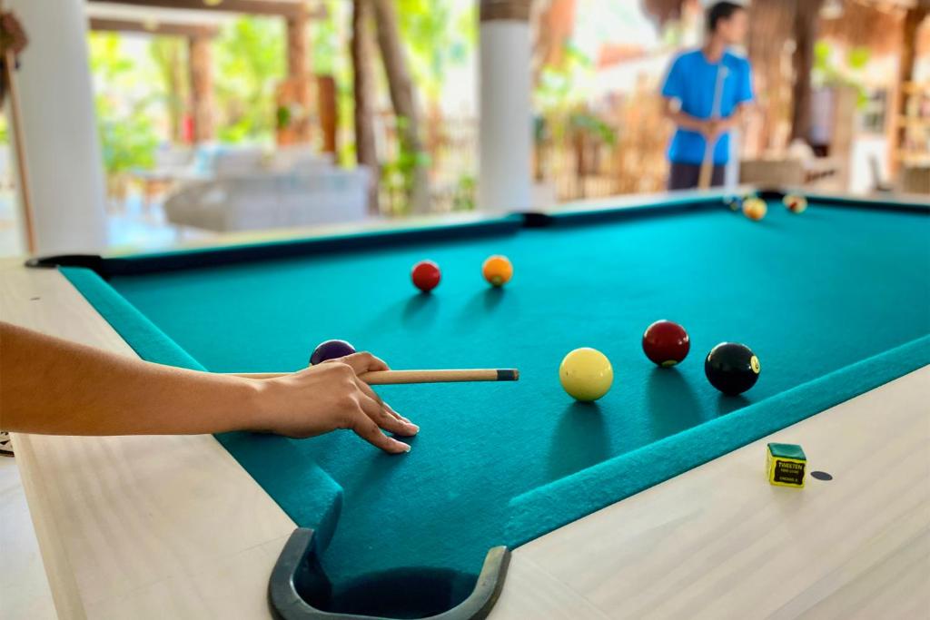 Biliár nebo kulečník v ubytování Cabanas Tulum- Beach Hotel & Spa