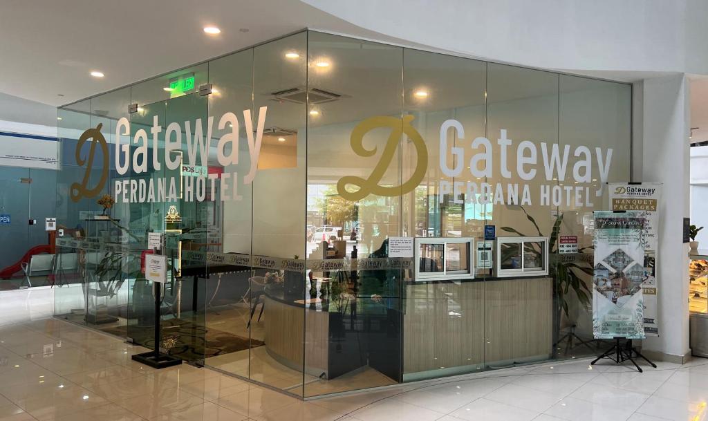 a glass display case in a shopping mall at D Gateway Perdana Hotel Bangi in Bangi