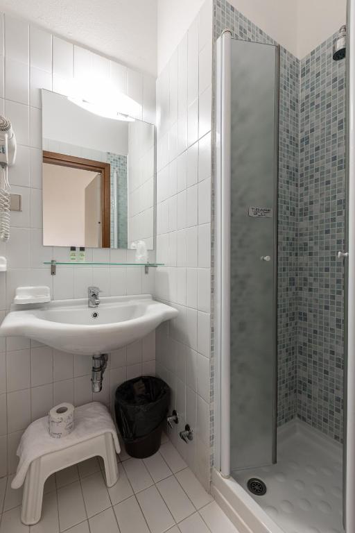 Koupelna v ubytování Hotel Nuova Grosseto