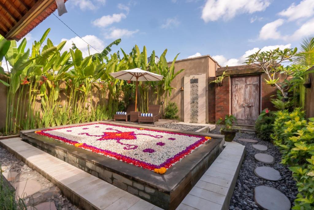 Zahrada ubytování Sridewi Villas Ubud