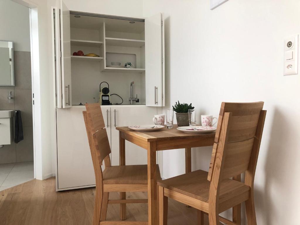Kuchyň nebo kuchyňský kout v ubytování Hotel Profis