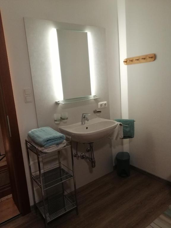 Koupelna v ubytování Spisshof
