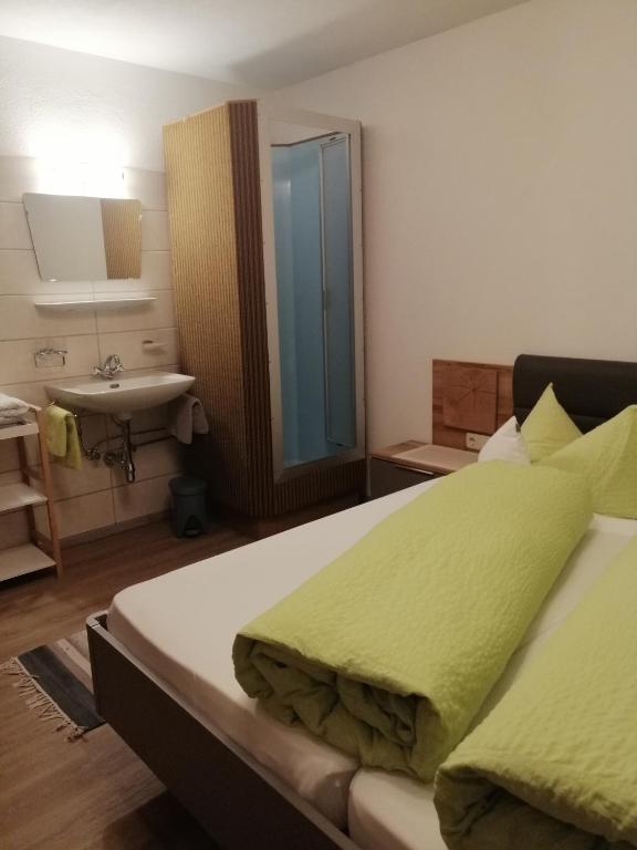 Postel nebo postele na pokoji v ubytování Spisshof