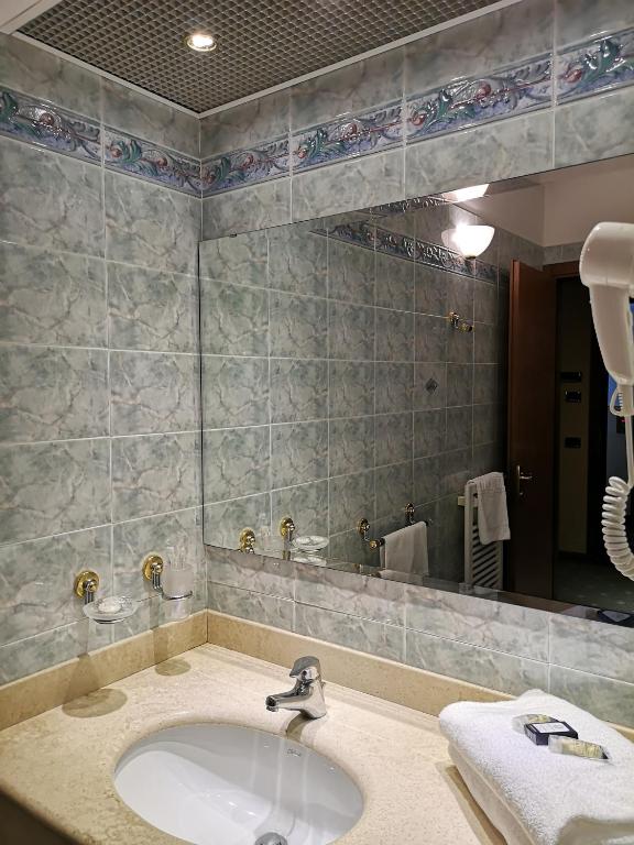 Koupelna v ubytování Hotel Principe