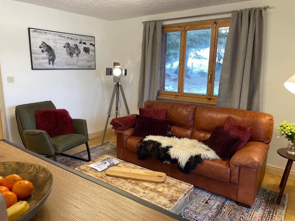 Posezení v ubytování Verbier One Chalet