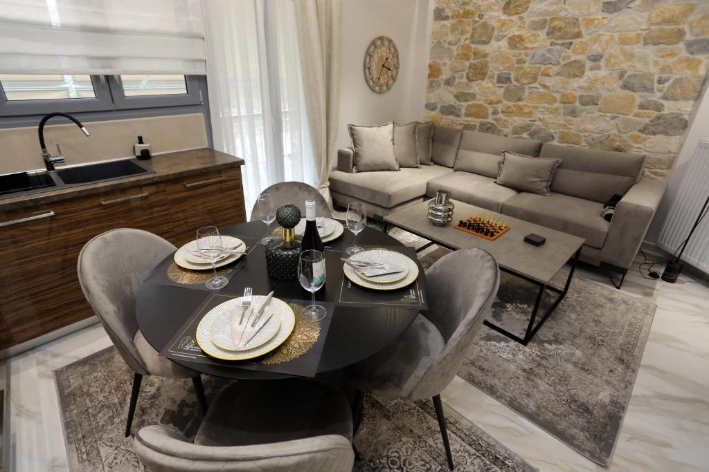 Część wypoczynkowa w obiekcie LA Larissa Luxury Apartments Trekke