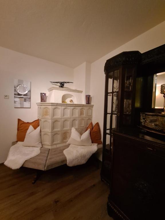 Postel nebo postele na pokoji v ubytování Ferienwohnung Huber