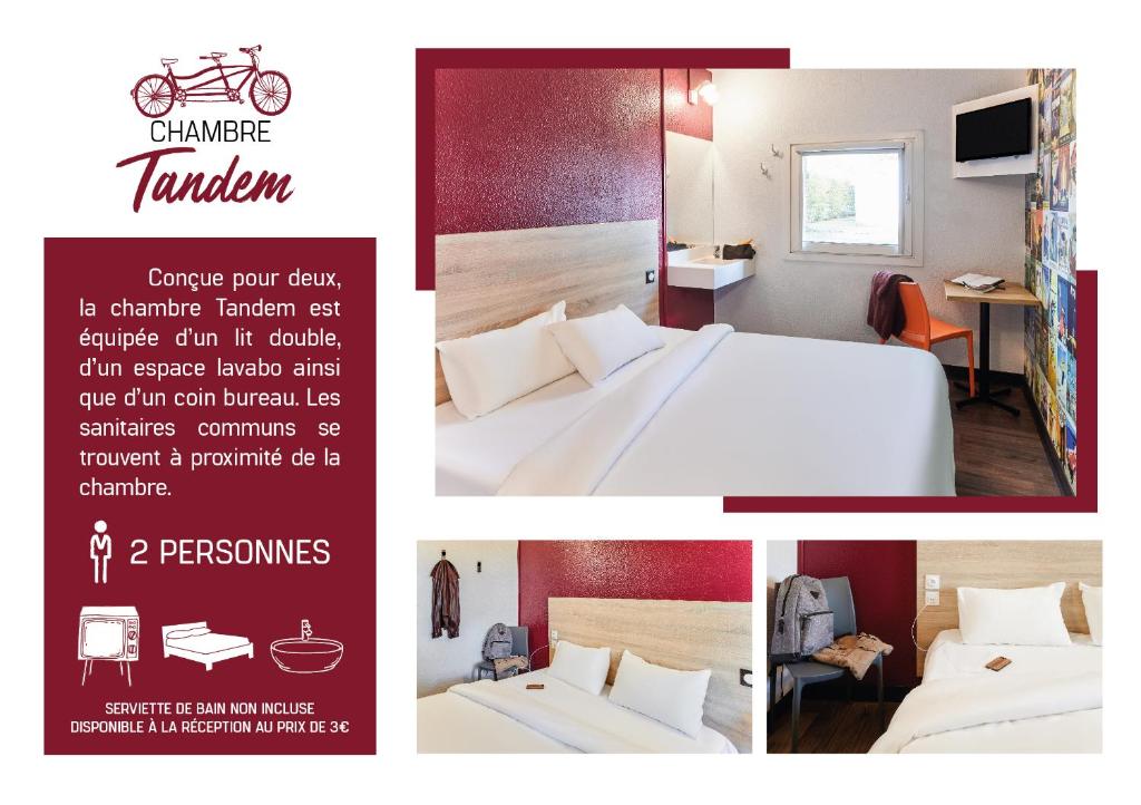 hotelF1 Rouen Zénith Parc Expo - Habitación Tándem Con Baño Y Aseo Compartidos