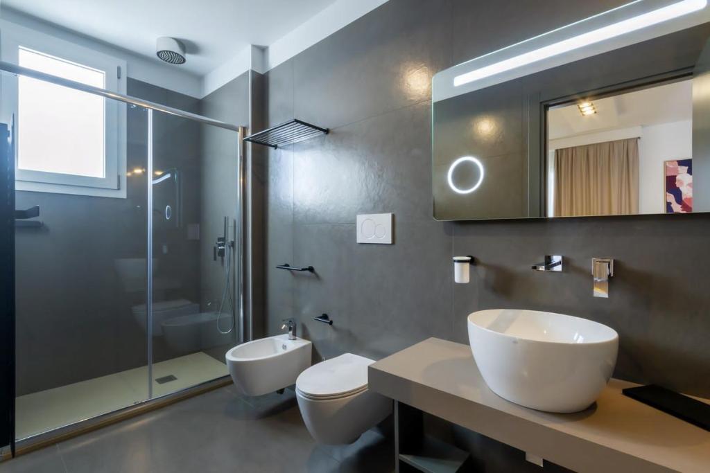 Koupelna v ubytování Hotel Vespucci