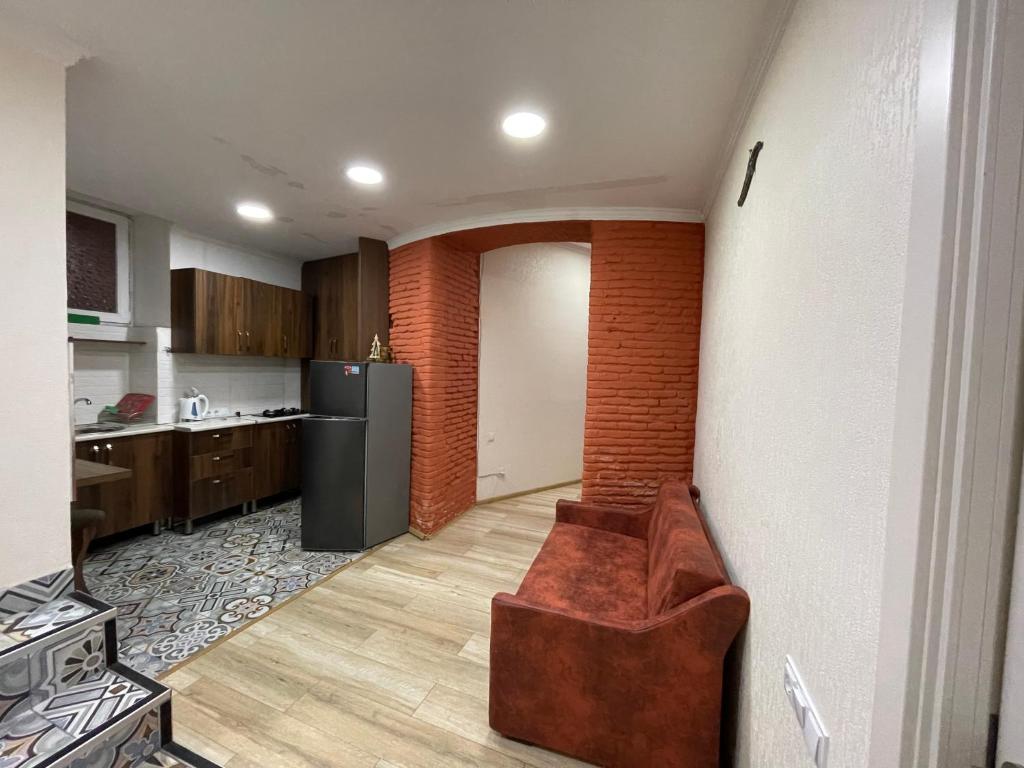 Kuchyň nebo kuchyňský kout v ubytování AA Hotel