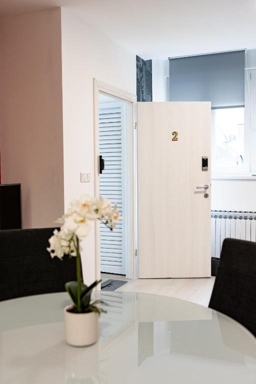Kuchyňa alebo kuchynka v ubytovaní Apartmani Park Maksimir-Rebro