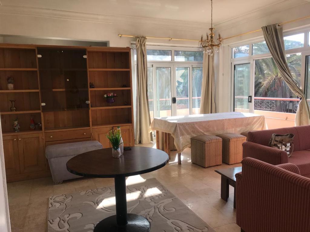 A seating area at East Luxor Apartments with Nile views