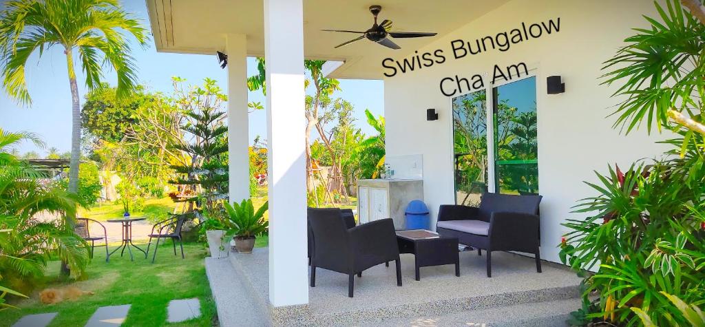 Zahrada ubytování Swiss Bungalow Cha Am