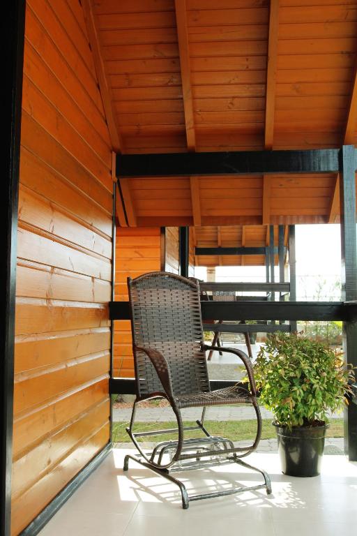 Balkón nebo terasa v ubytování Cabanas Charme da Serra