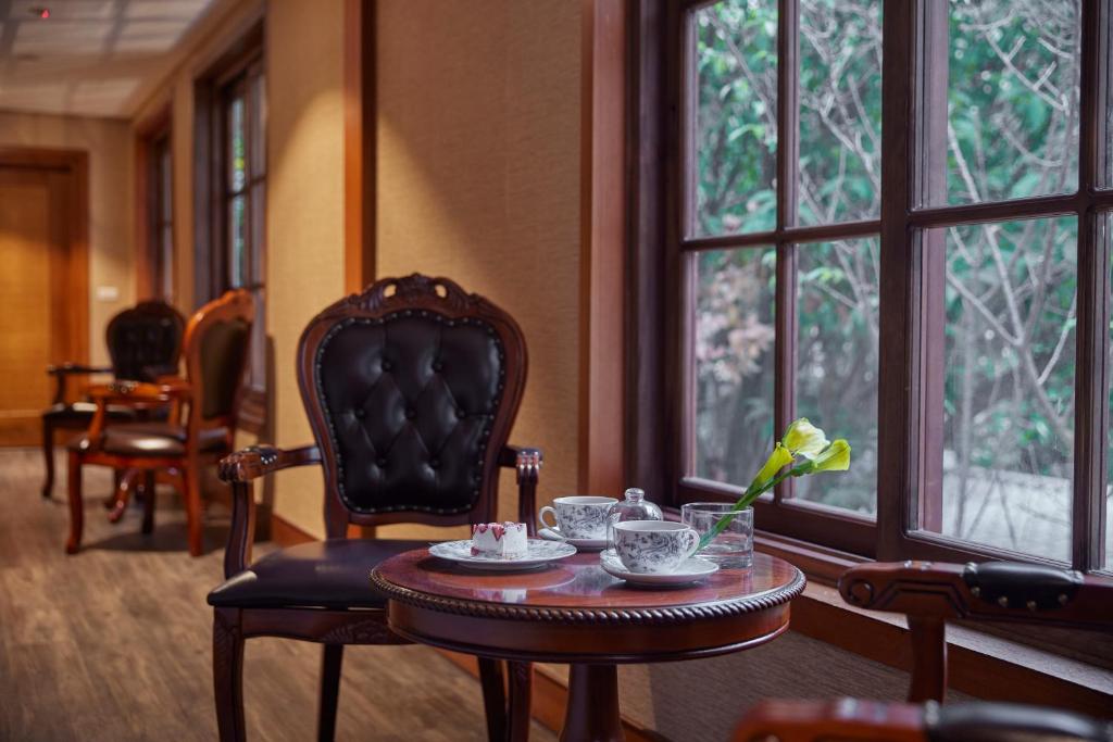 Posezení v ubytování Kyokusui Hotspring Hotel