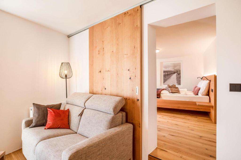 Posteľ alebo postele v izbe v ubytovaní Brantenhof Ferienwohnung Vinea