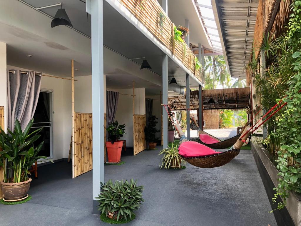 Balkón nebo terasa v ubytování Samui Zenity