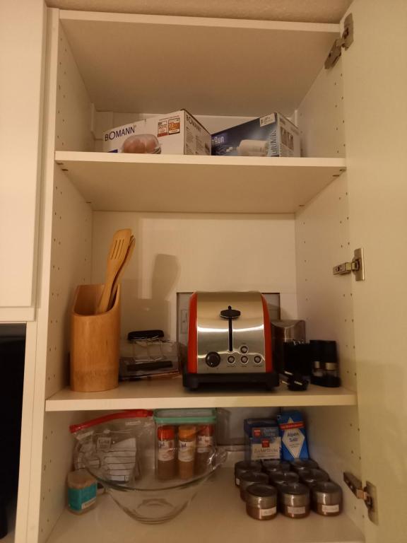 Kuchyň nebo kuchyňský kout v ubytování Bayerwald Appartement
