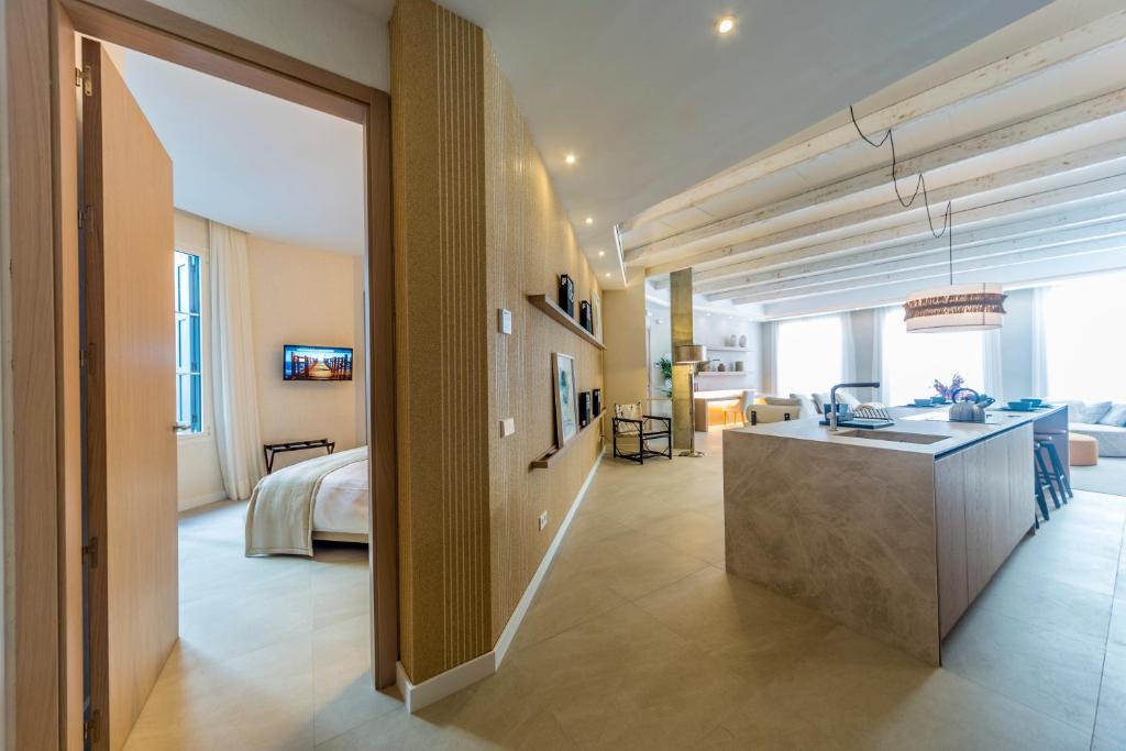 Posteľ alebo postele v izbe v ubytovaní Apartamento Seis Lunas PA