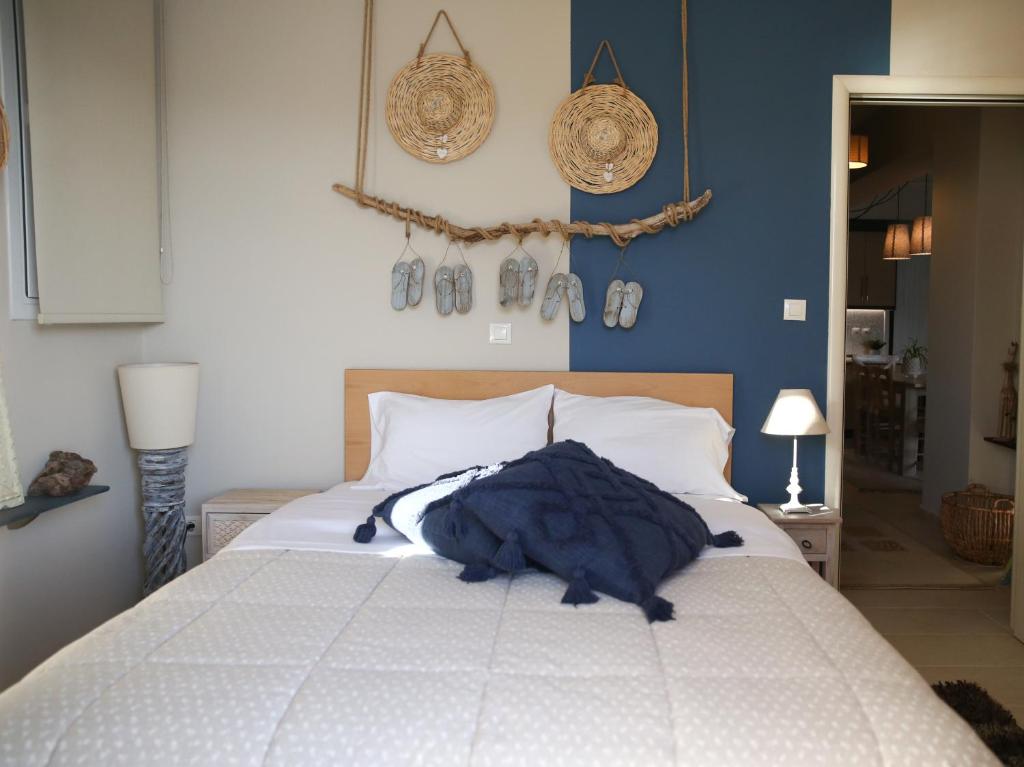 Beach House in Itea-Delphi客房内的一张或多张床位