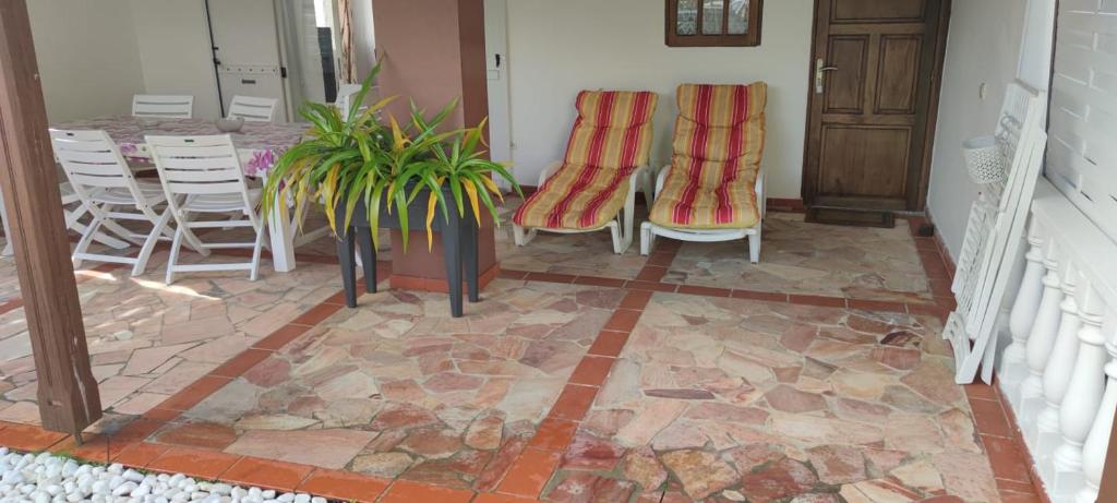 Patio nebo venkovní prostory v ubytování Edelweis
